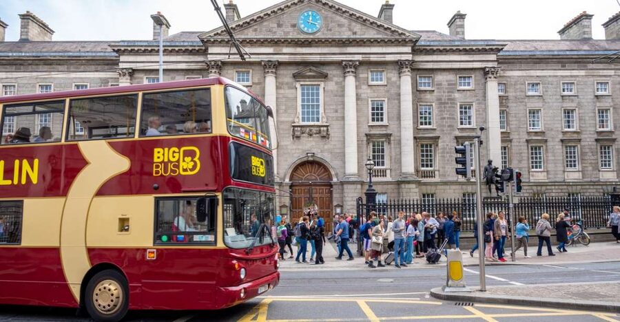 Dublin: Jameson Whiskey Distillery & Hop-on Hop-off Bus Tour - O’Connell Street, the Spire, and Trinity College