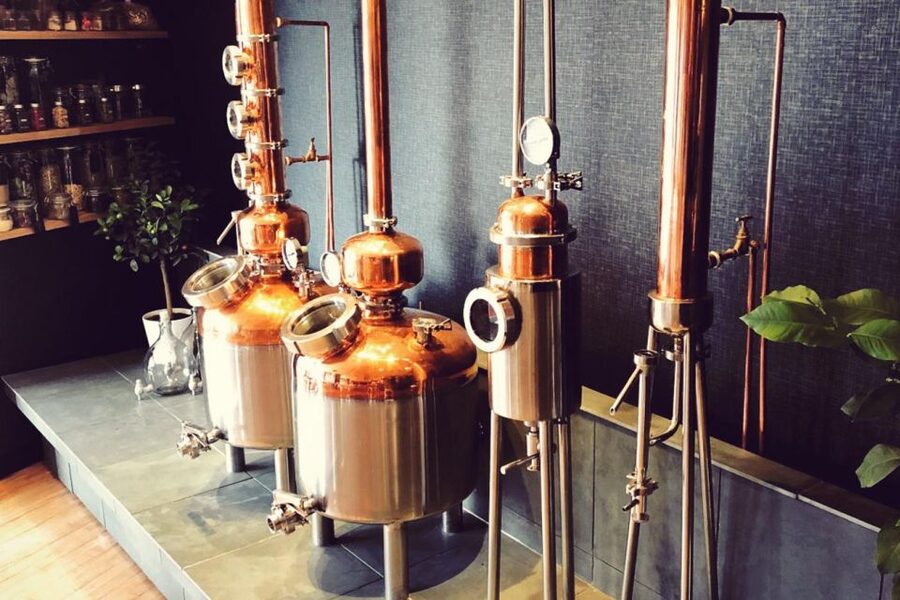 Haggis paired with whisky & gins in 56 North distillery! - A Scottish Plate With Three Measured Tastings