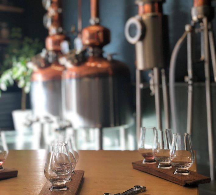 Haggis paired with whisky & gins in 56 North distillery! - Whisky First, Then South Loch Gin