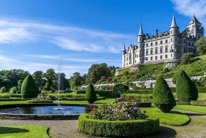 Invergordon Cruise Ship Tour Dunrobin Castle, Dornoch, Distillery - Falls of Shin adds motion to the route