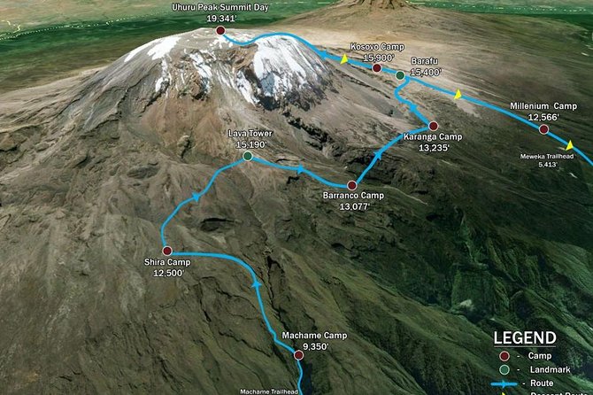 KILIMANJARO MACHAME ROUTE, (Climb 7days) "Whiskey" route - Day 2: Shira Plateau and open heath