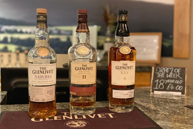 Private Speyside Whisky Tour including 10+ Single Malt Tastings - Aberlour, GlenAllachie, and Glenlivet for cask comparison
