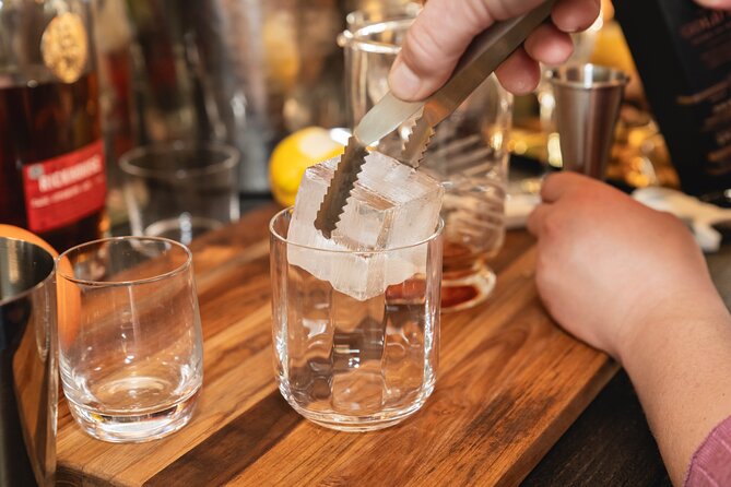 San Francisco Whiskey Cocktail Class: Views and City History - Three Gold Bar whiskeys before the mixing begins