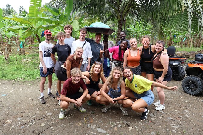 St Lucia ATV Tour : Waterfall, Plantation, Beach and Distillery - Riding through banana country with Farmer Peter