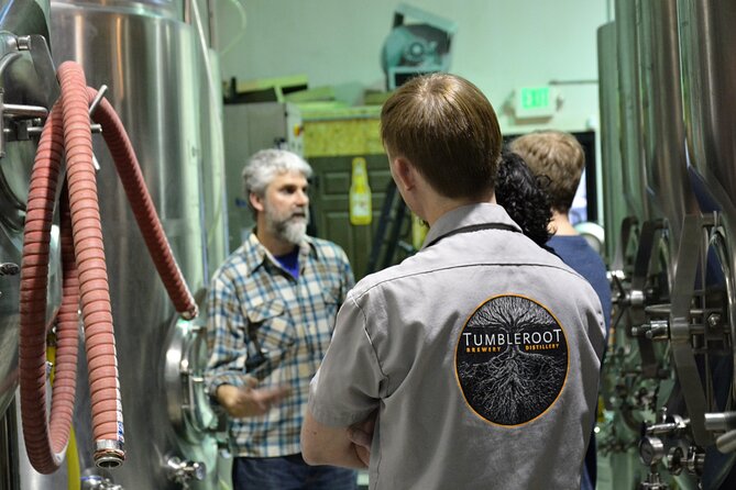 Tumbleroot Brewery and Distillery Tour and Tasting - Walking Through an Active Production Floor